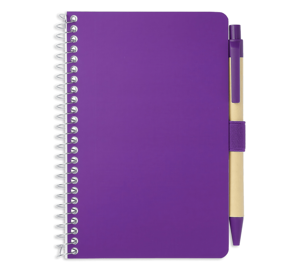 FSC Mix Soft Cover Pocket Spiral Notebook with Pen-default