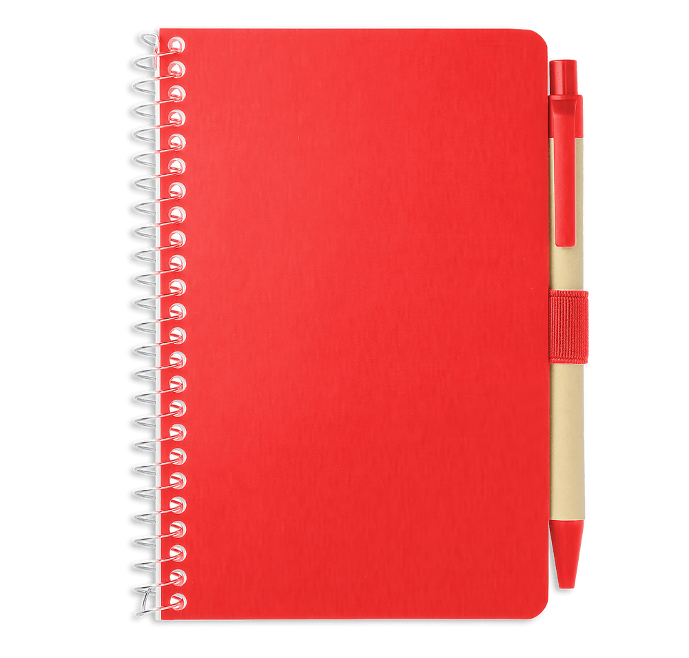 FSC Mix Soft Cover Pocket Spiral Notebook with Pen-default