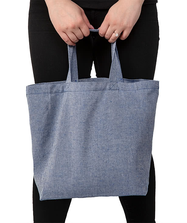 Custom Recycled 5 oz. Cotton Twill Grocery Tote Bag - Design Custom Recycled 5 oz. Cotton Twill Grocery Tote Bag - Design