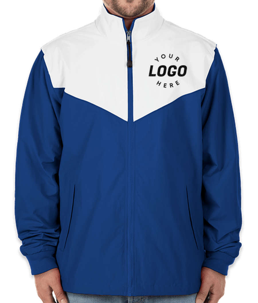 Charles River Championship Track Jacket in Royal / White