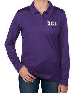 Clique by Cutter & Buck Women's Eco Long Sleeve Performance Pique Polo - Color: Royal Purple
