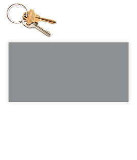 7.5 in. x 3.75 in. Rectangular Bumper Sticker - Color: Metallic Silver