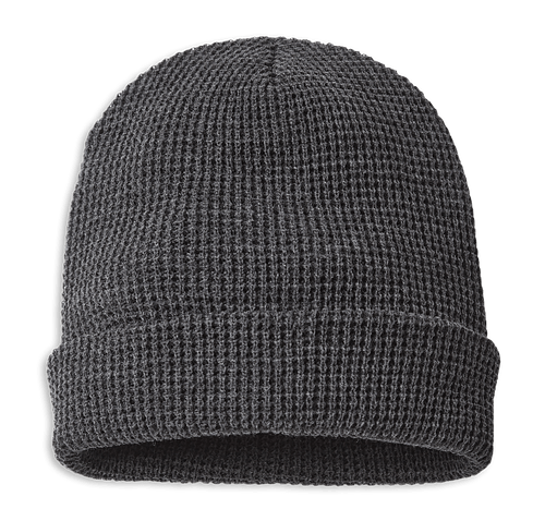 Richardson Waffle Cuff Beanie in Heather Charcoal