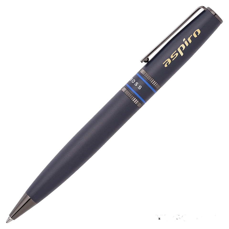 Hugo Boss Laser Engraved Illusion Gear Ballpoint Pen (blue ink)