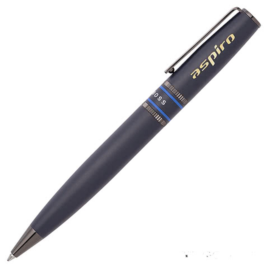 Hugo Boss Laser Engraved Illusion Gear Ballpoint Pen (blue ink) in Khaki