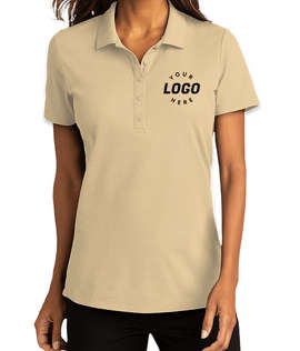 Port Authority Women's SuperPro React Polo - Embroidered - Color: Wheat