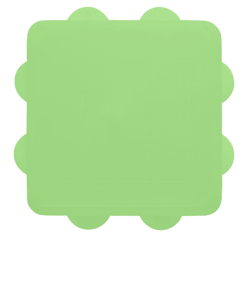 Glow in the Dark Push Pop Bubble Cube Fidget Sensory Toy in LIME GREEN