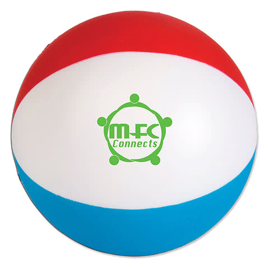 Beach Ball Shaped Stress Reliever in Multicolor
