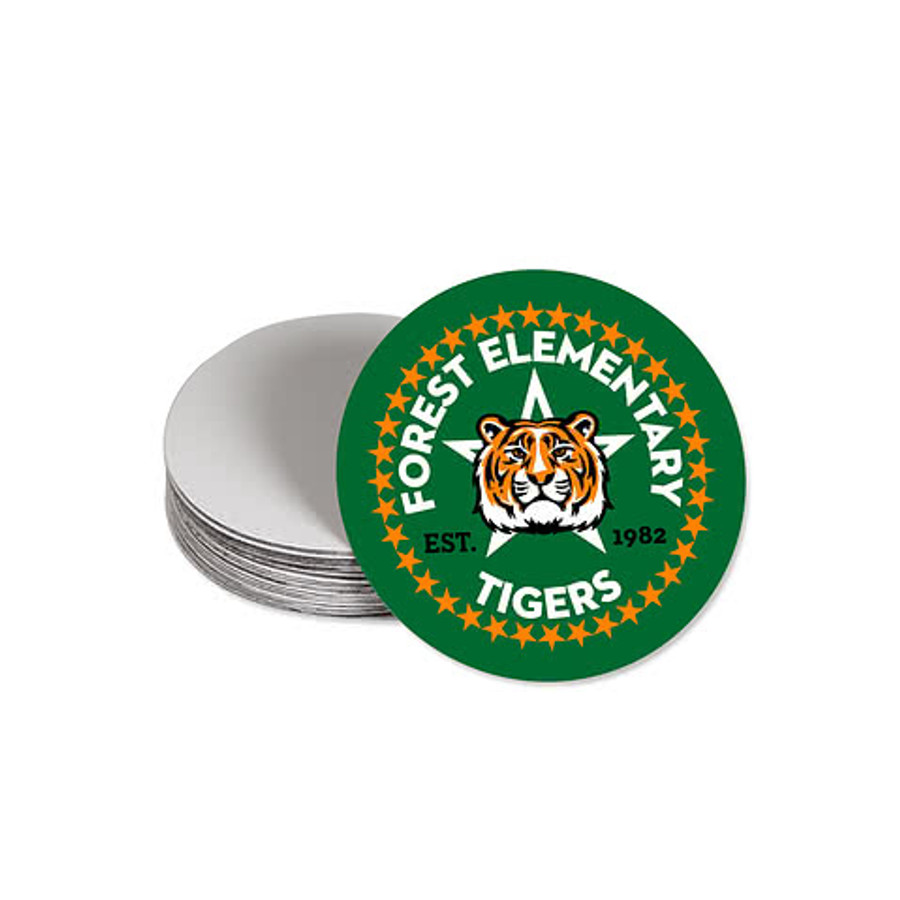 Full Color 2.5 in. Circle Magnet in Kelly Green