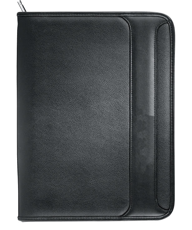 Debossed Burke Zippered Padfolio