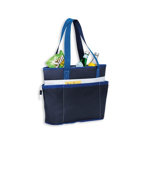 Vineyard Insulated 30 Can Tote Bag in Navy Blue