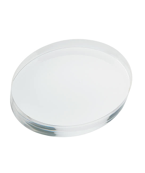 Laser Engraved Oval Acrylic Paperweight
