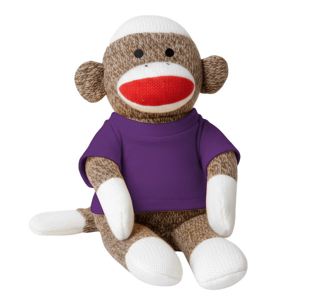 Full Color 11.5" Sock Monkey Plush Animal-default