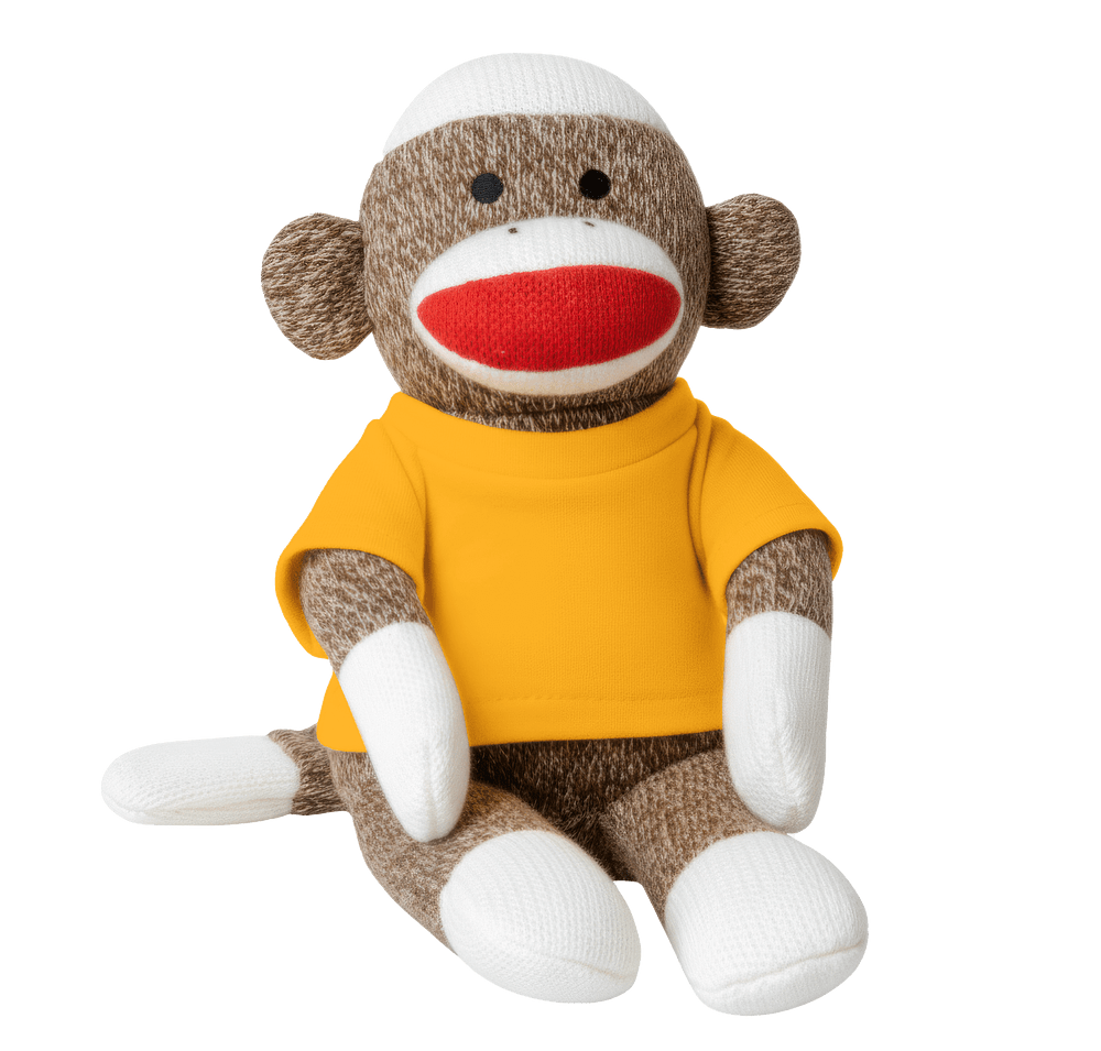Full Color 11.5" Sock Monkey Plush Animal-default