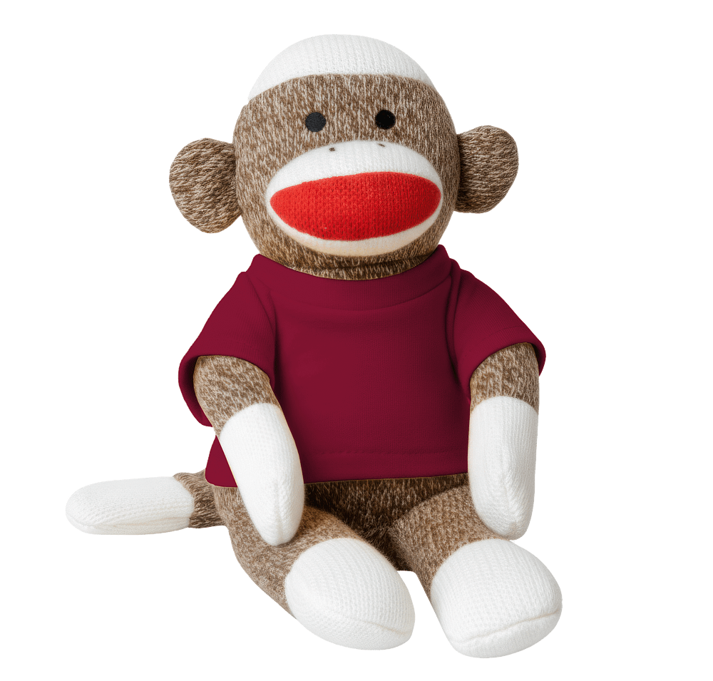 Full Color 11.5" Sock Monkey Plush Animal-default