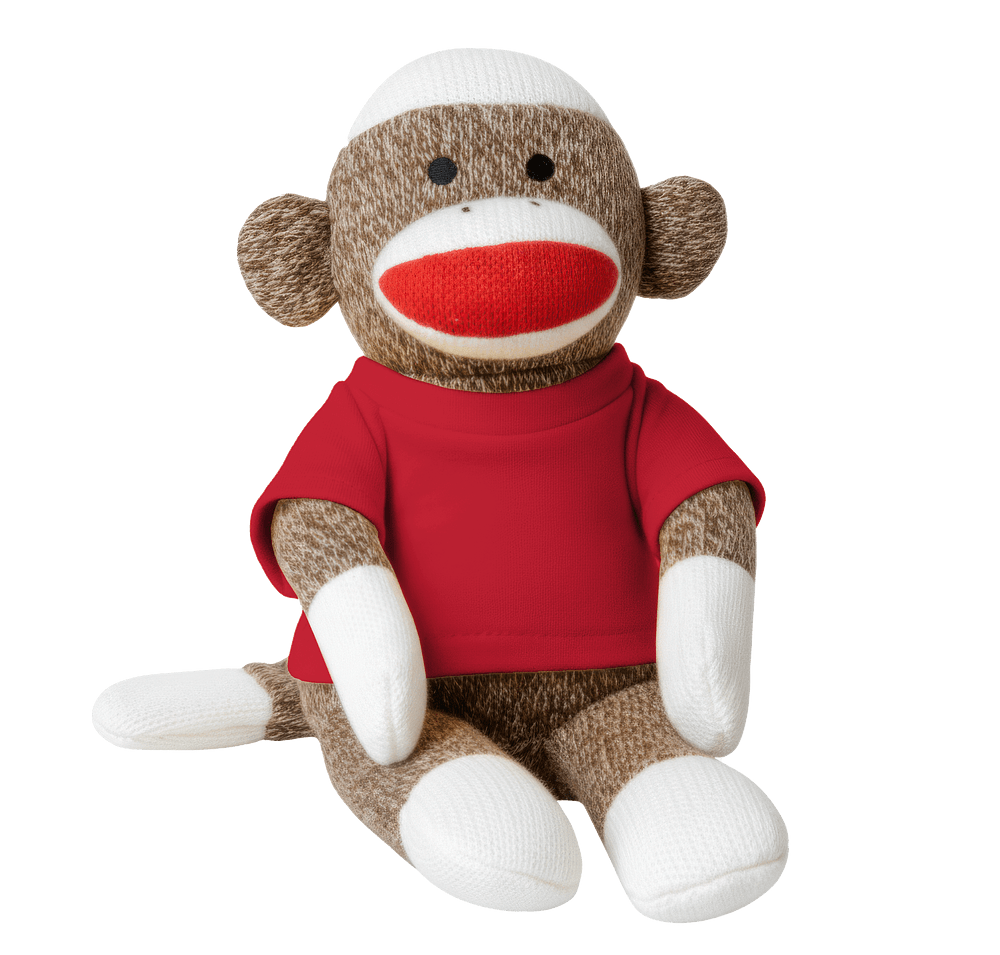 Full Color 11.5" Sock Monkey Plush Animal-default