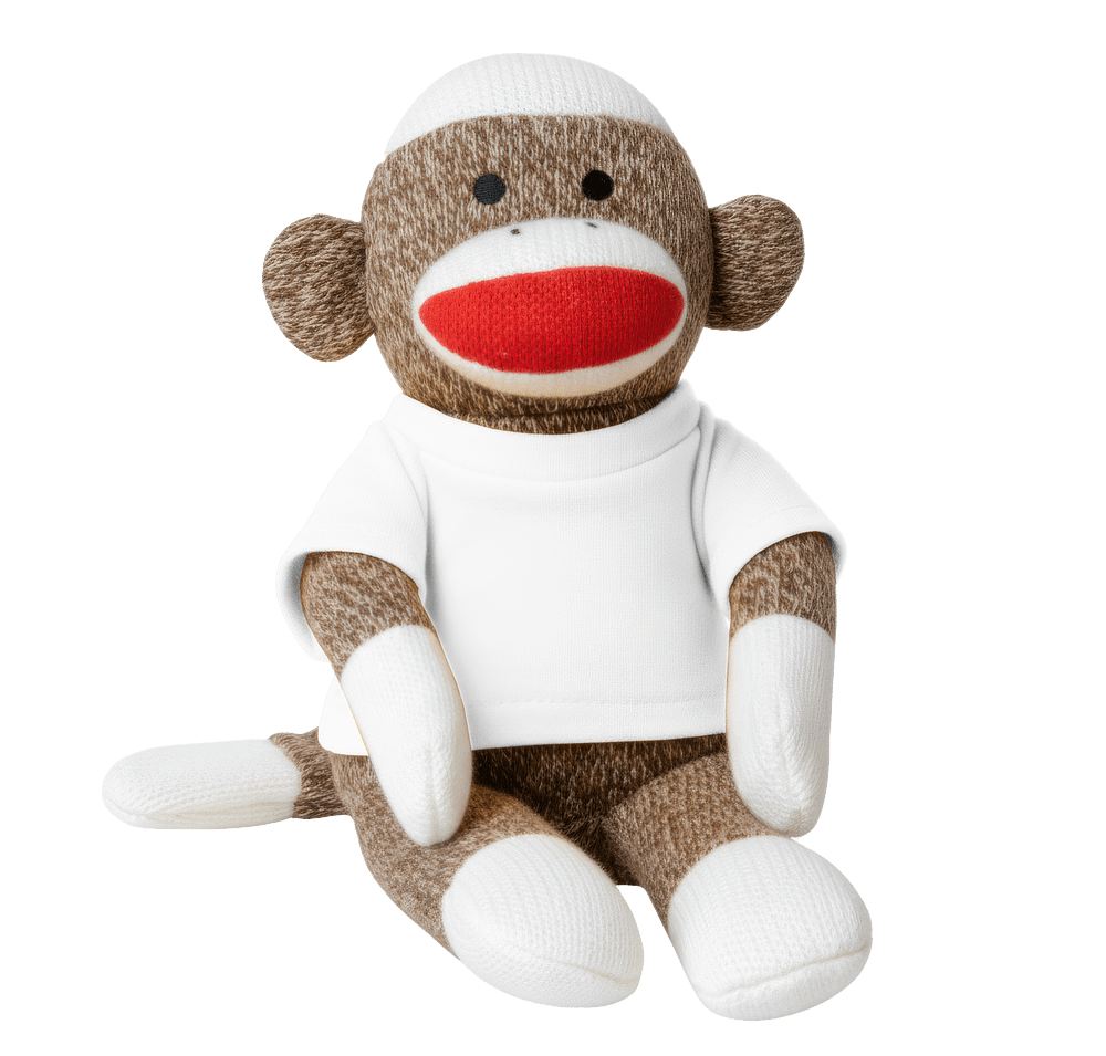 Full Color 11.5" Sock Monkey Plush Animal-default