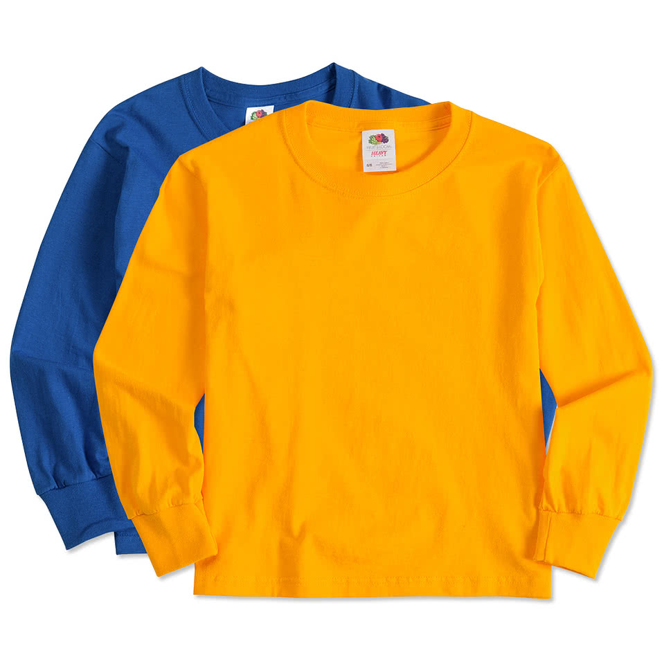 Fruit of the Loom Youth 100% Cotton Long Sleeve T-shirt