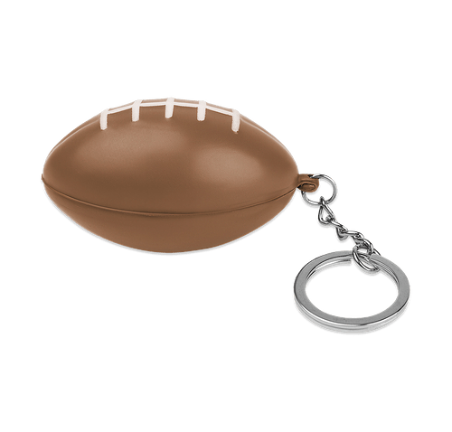 Football Stress Reliever Keychain in BROWN