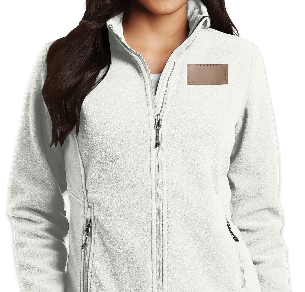 Port Authority Women's Value Fleece Jacket - Faux Leather Patch-default