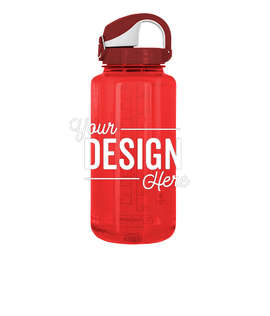 32 oz. Nalgene Tritan On-The-Fly Water Bottle - Color: Ruby Red / Fire Red