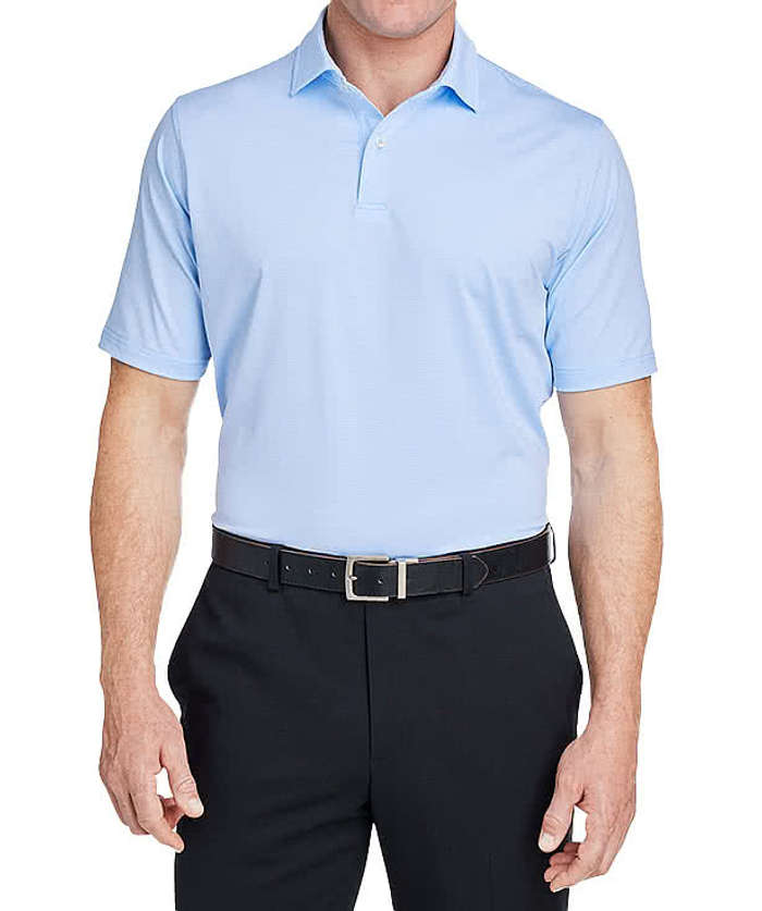 Fairway & Greene USA-Made Mini Stripe Tech UPF 50 Performance Polo