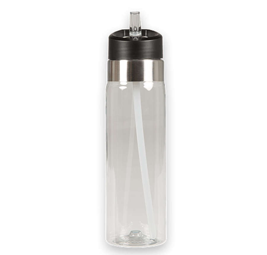 Full Color Wrap 20 oz. Flip Straw Tritan Sport Water Bottle in Clear