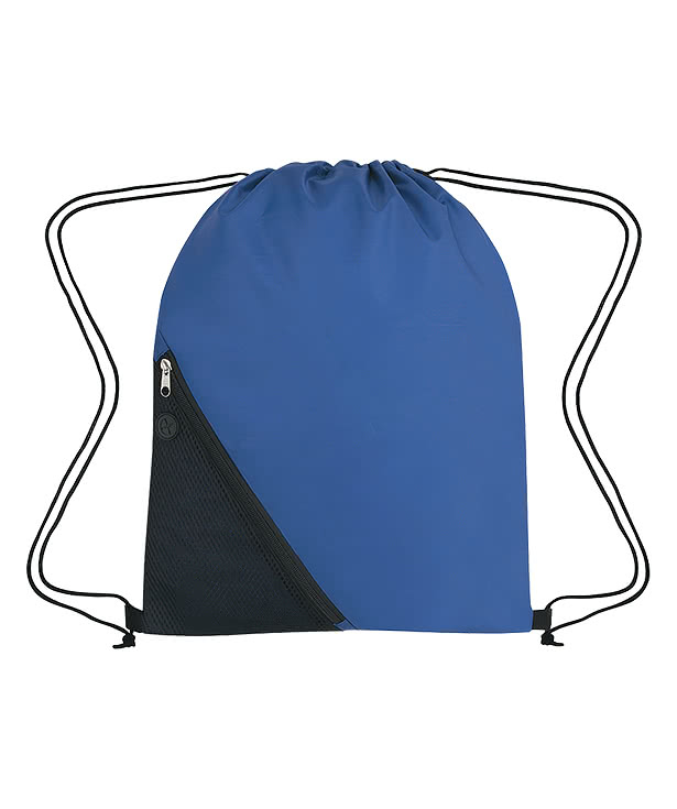 Sports Pack Drawstring Bag with Outside Mesh Pocket