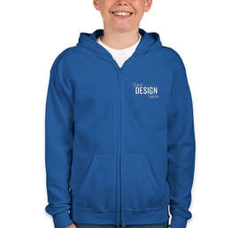 Canada - Gildan Youth Midweight Zip Hoodie - Color: Royal