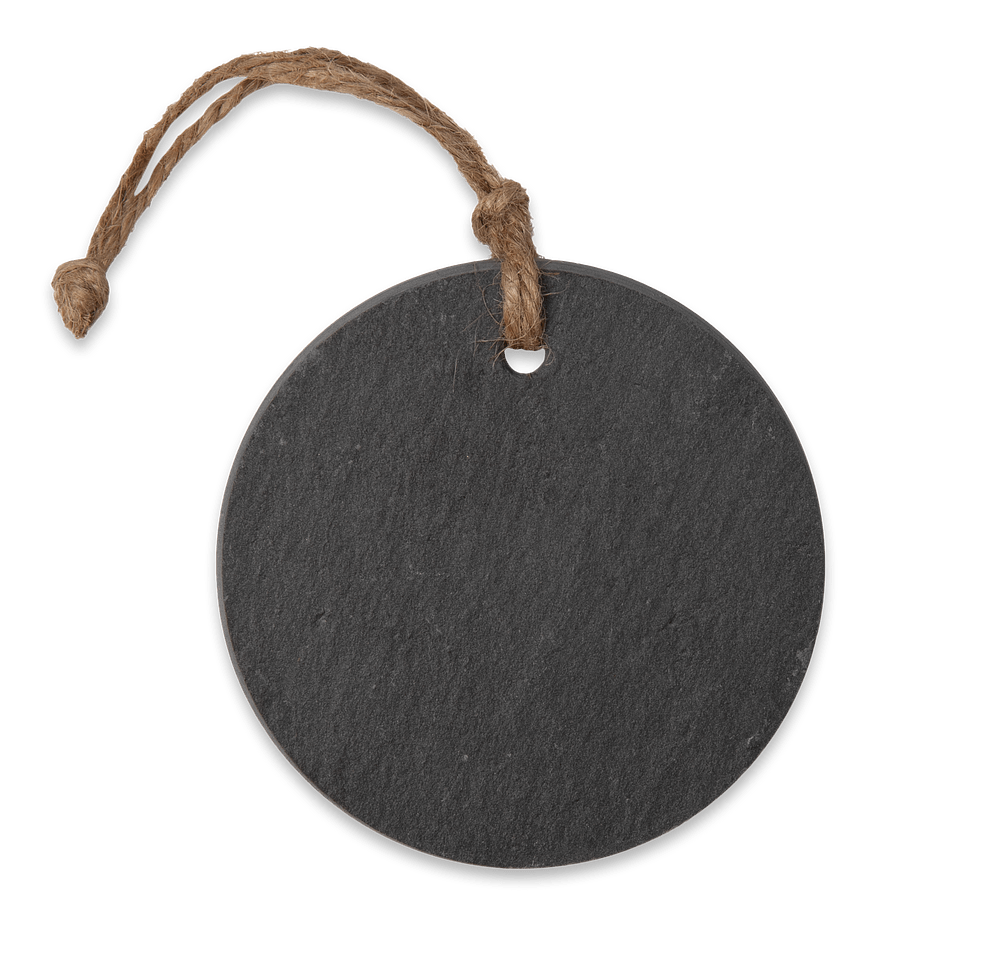 Round Slate Ornament-default