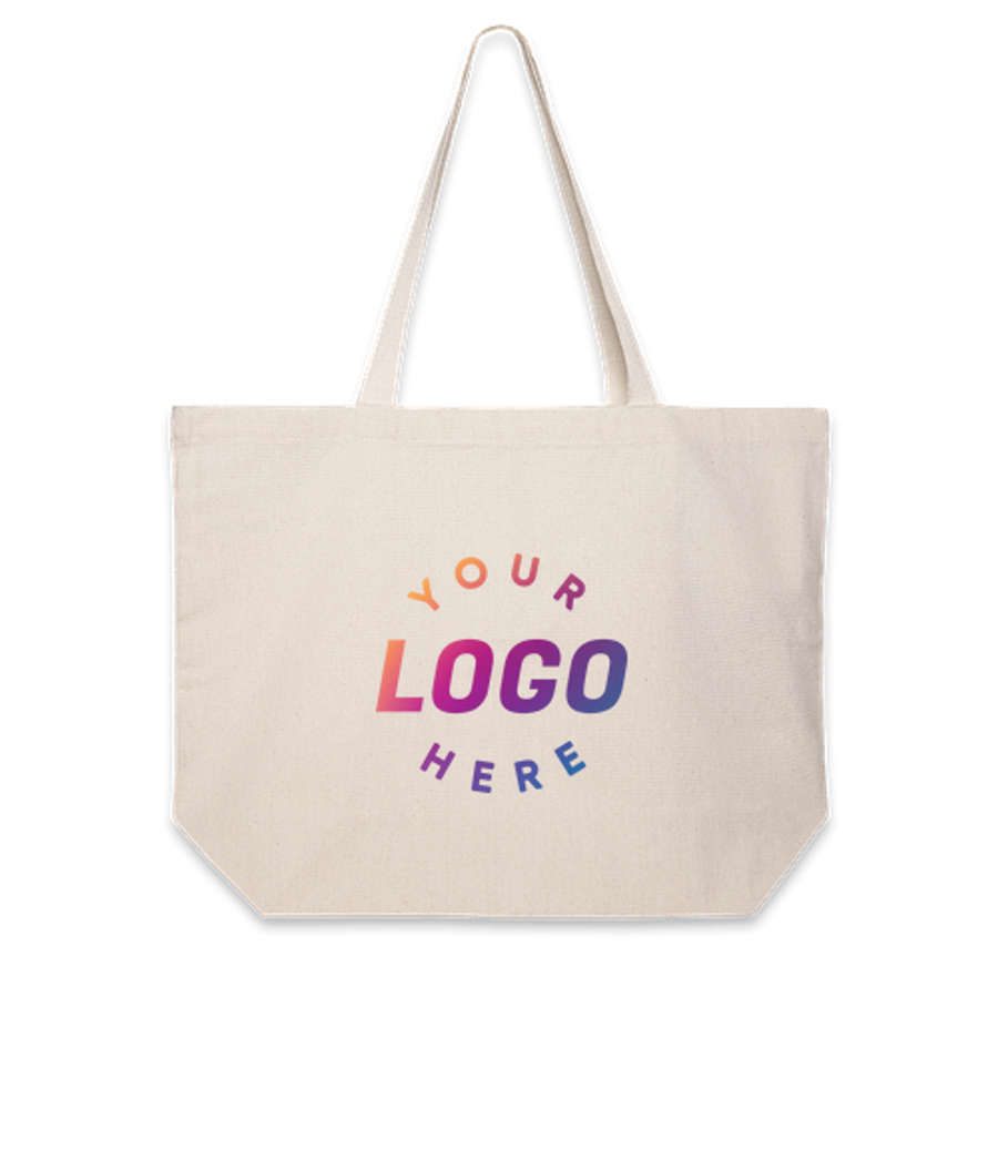 Royal Apparel USA-Made Large Organic Canvas Tote Bag in Natural