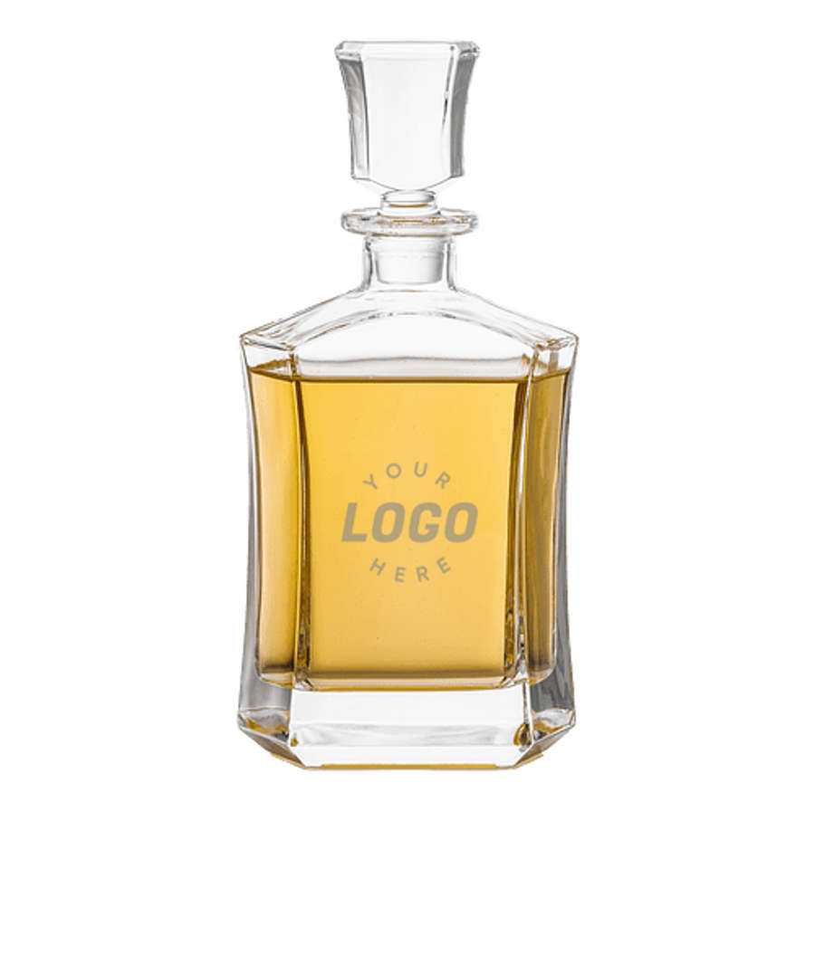 Laser Etched 25 oz. Avalon Decanter with Lid in Clear