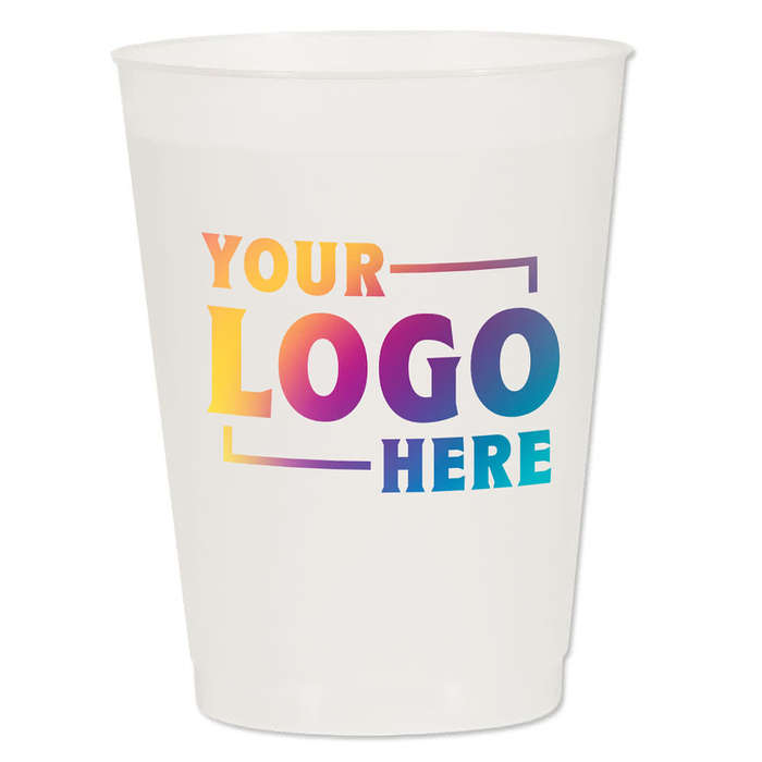 Full Color 16 oz. Frost Flex Plastic Stadium Cup