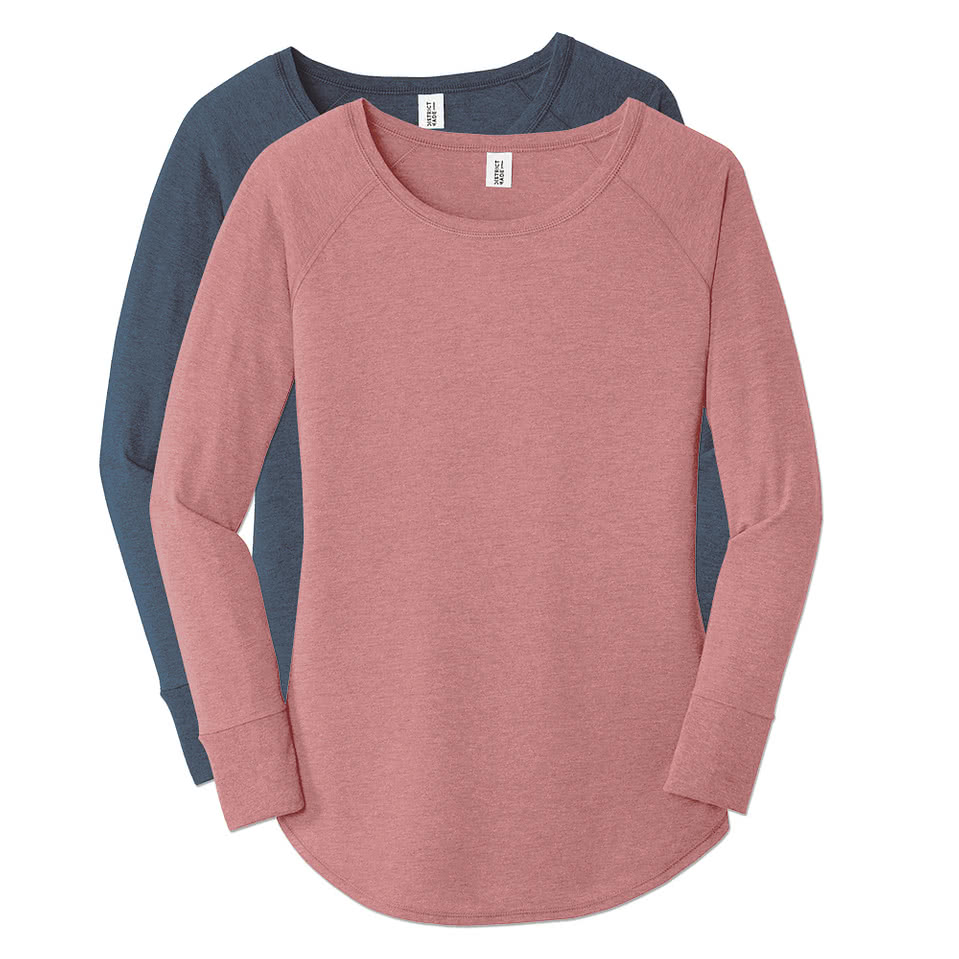 District Women's Tri-Blend Long Sleeve Tunic T-shirt