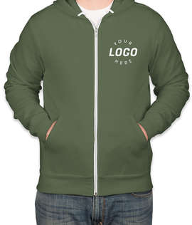 Bella + Canvas Ultra Soft Zip Hoodie - Color: Military Green