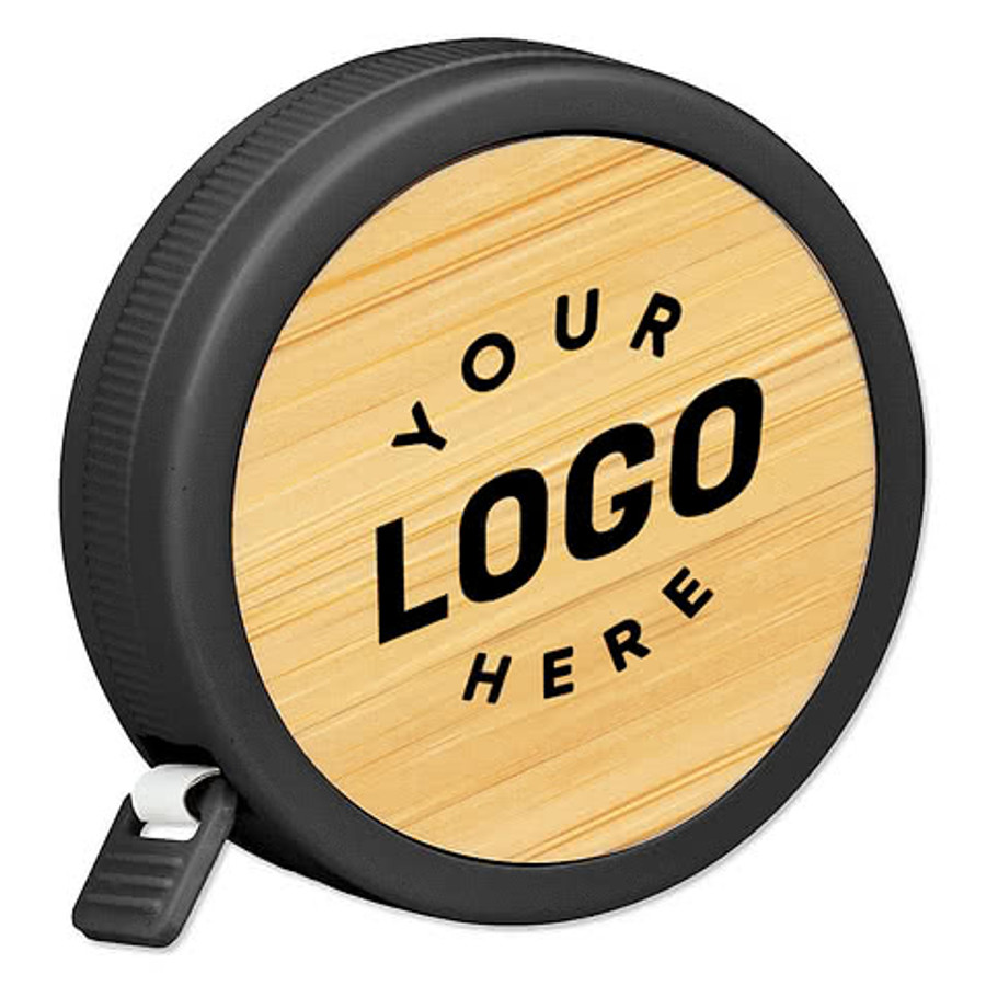 Bamboo Retractable Tape Measure in White