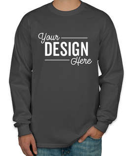 Canada - Gildan Ultra Cotton Long Sleeve T-shirt - Color: Charcoal