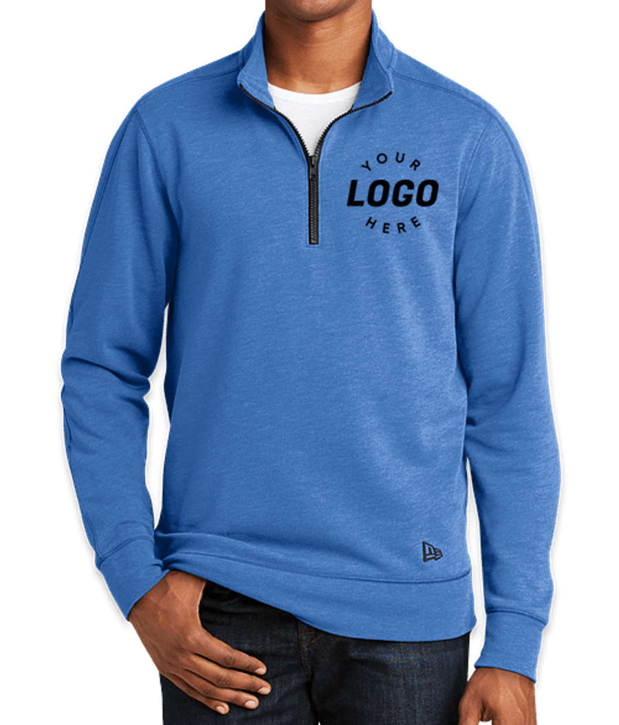 New Era Tri-Blend Quarter Zip Pullover in Royal Heather