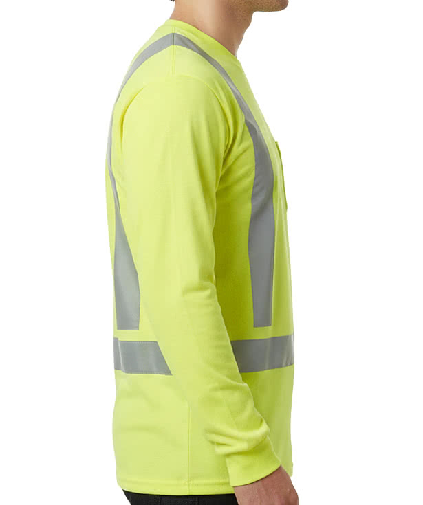 Red Kap Hi-Visibility Long Sleeve Performance Pocket T-Shirt