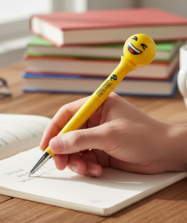 Emoji Fidget Ballpoint Pen (black ink)