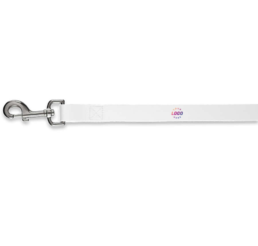 Full Color 5 ft. Premium Pet Leash, 1" Wide in White