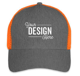 Big Accessories Urban Trucker Hat - Color: Black / Neon Orange