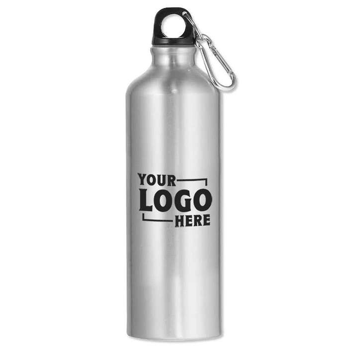 26 oz. Aluminum Water Bottle with Matching Carabiner