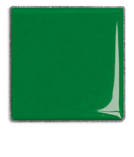 1" Square Lapel Pin - Color: Kelly Green / Silver