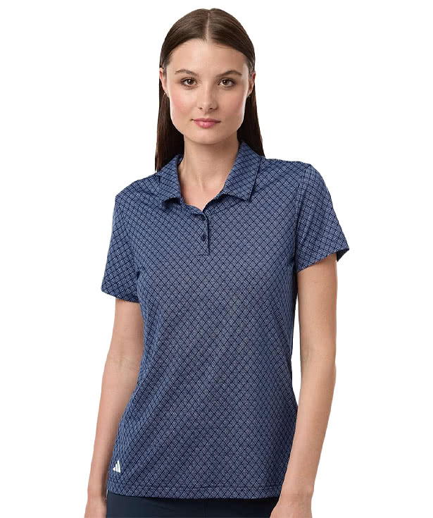 Adidas Women's Recycled Stretch Grid Performance Polo