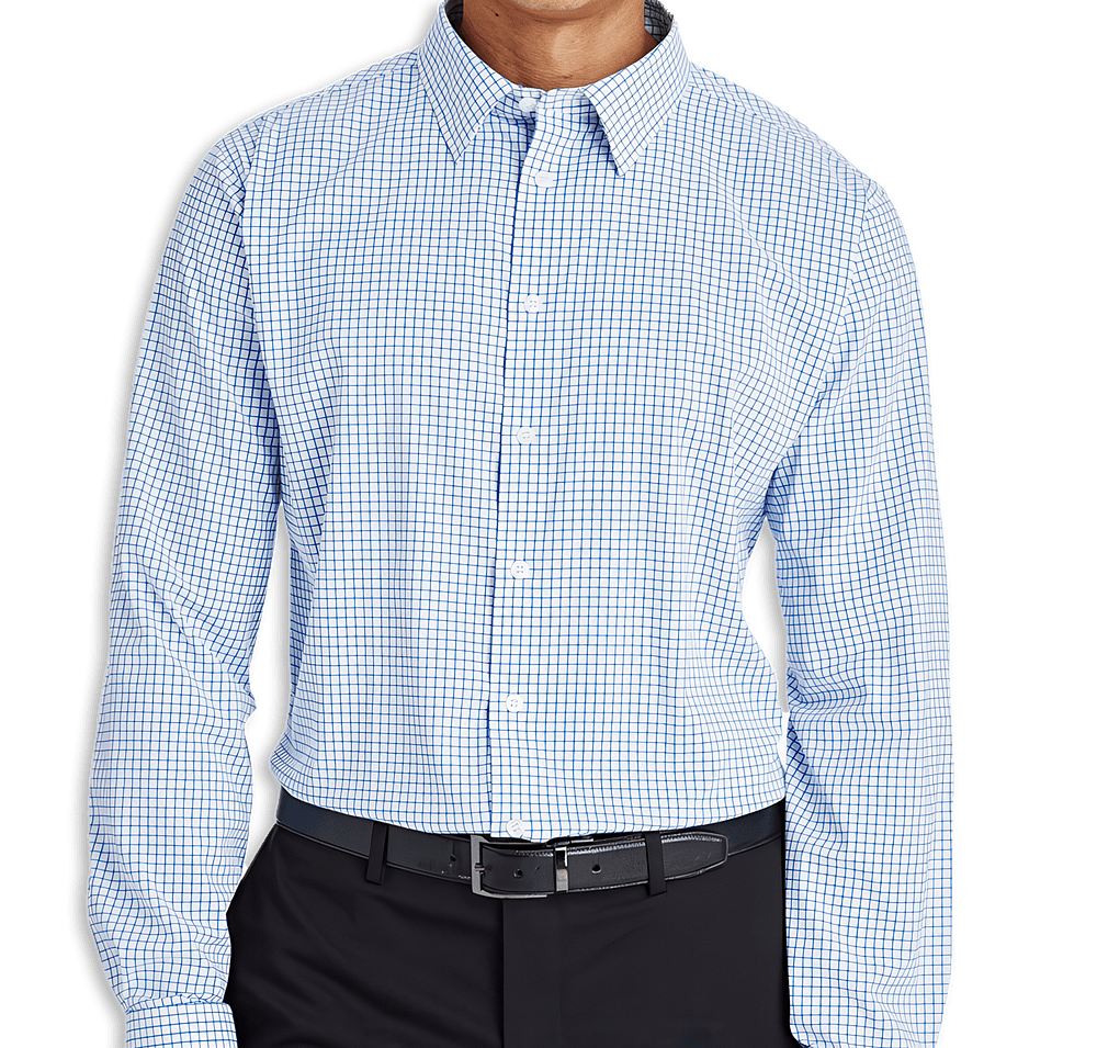Devon & Jones CrownLux Micro Windowpane Performance Dress Shirt - Printed-default