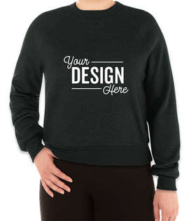 Alternative Apparel Women's Eco-Teddy Crewneck Sweatshirt - Color: Eco Black