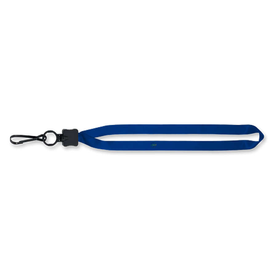 Full Color Lanyard with Plastic O-Ring and Metal Swivel Hook in Royal Blue