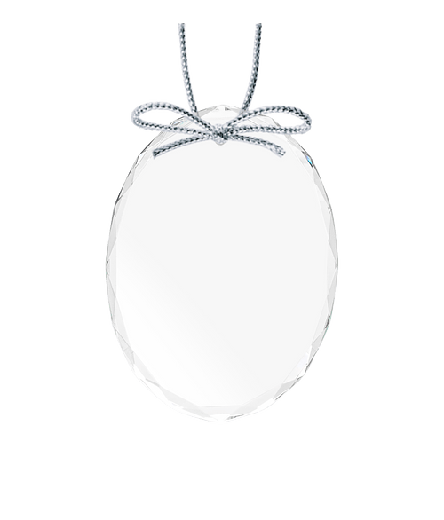 Optical Crystal Oval Ornament in Clear