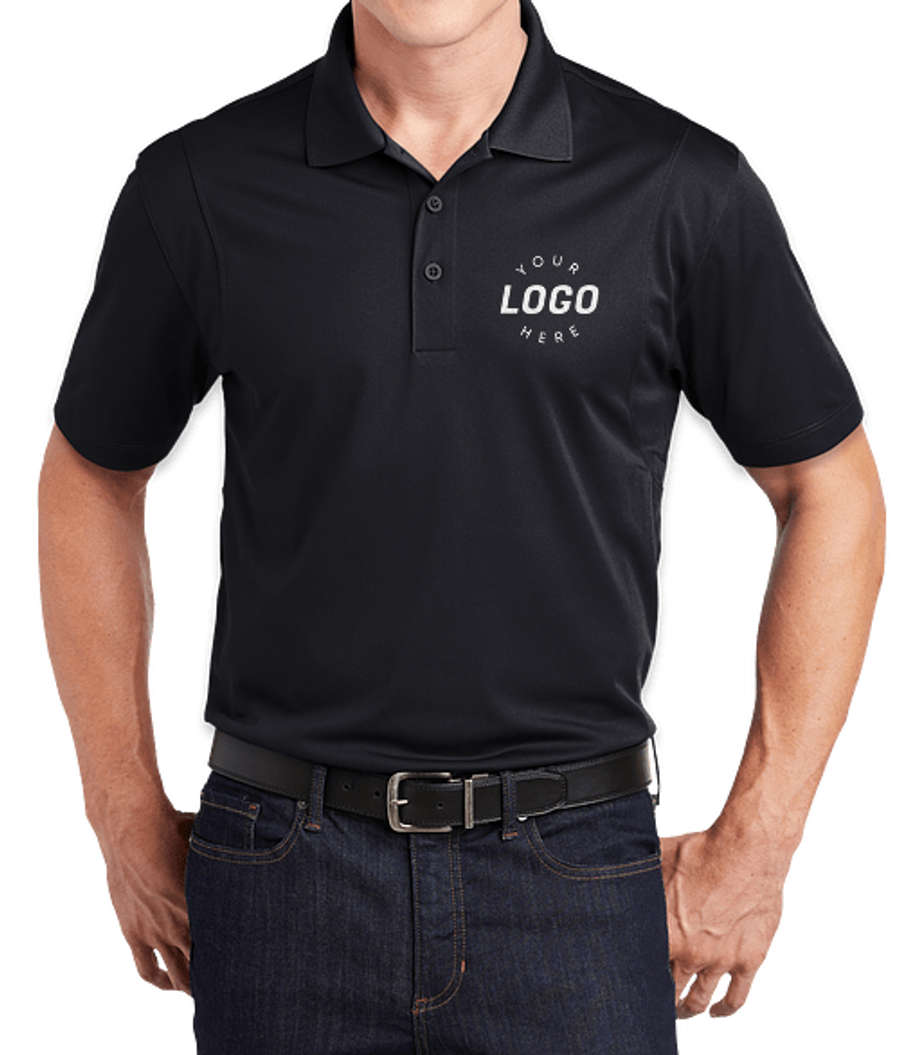 Sport-Tek Sport-Wick Micro Pique Performance Polo - Embroidered in Black